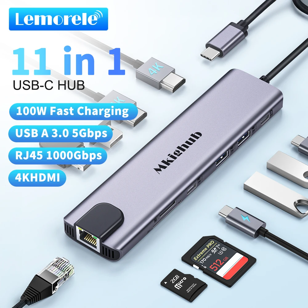Lemorele 11 в 1 USB C-концентратор 4K HDMI Type C USB-адаптер Порт 100 Вт PD RJ45 480 Мбит/с слот SD/TF Быстрая передача данных для Mac Windows
Lemorele 11 в 1 USB C-концентратор 4K HDMI Type C USB-адаптер Порт 100 Вт PD RJ45 480 Мбит/с слот SD/TF Быстрая передача данных для Mac Windows