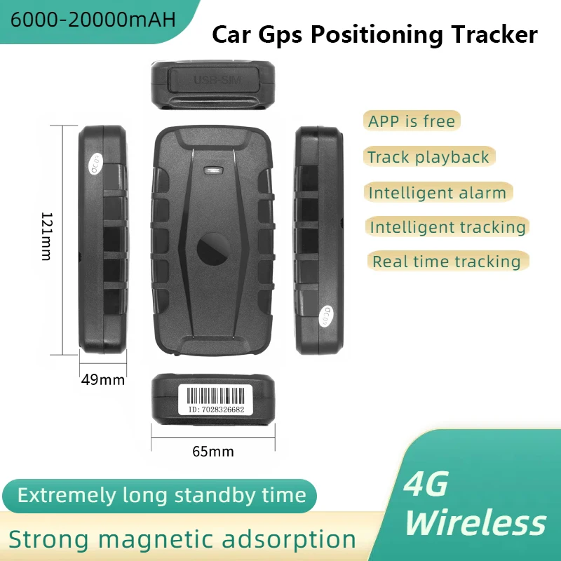 4G Strong Magnetic Smart Activity Tracker Free Installation Car Gps Positioning Tracker Locator 6000mAh Long Standby Alarm
4G Strong Magnetic Smart Activity Tracker Free Installation Car Gps Positioning Tracker Locator 6000mAh Long Standby Alarm