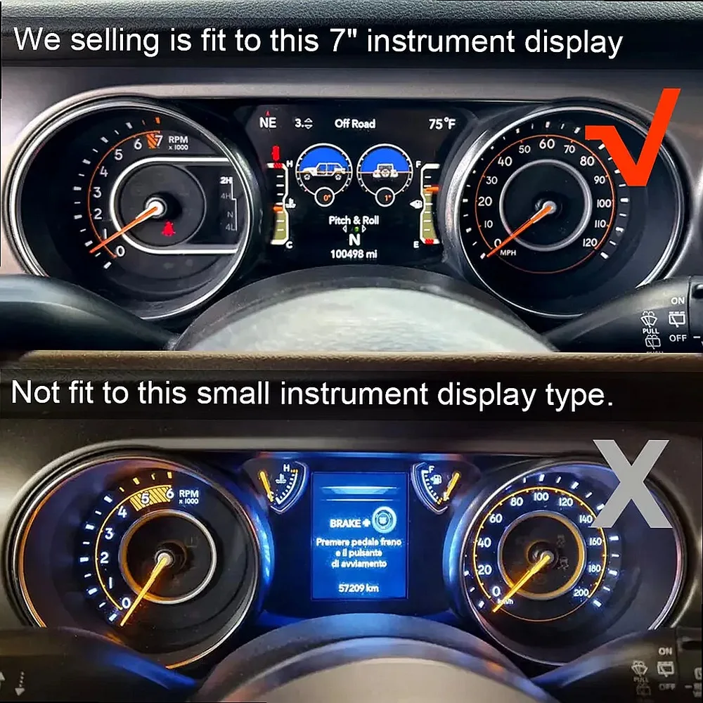 7" LAM070G133A Display For Jeep Wrangler JL Sahara 2018-2022 Instrument Cluster
7" LAM070G133A Display For Jeep Wrangler JL Sahara 2018-2022 Instrument Cluster