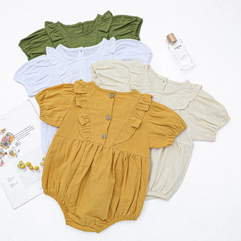 Summer Newborn Kids Baby Boys Girls Short Sleeve Pure Color Jumpsuits Clothes New Infant Kids Baby Boys Girls Children Rompers
Summer Newborn Kids Baby Boys Girls Short Sleeve Pure Color Jumpsuits Clothes New Infant Kids Baby Boys Girls Children Rompers