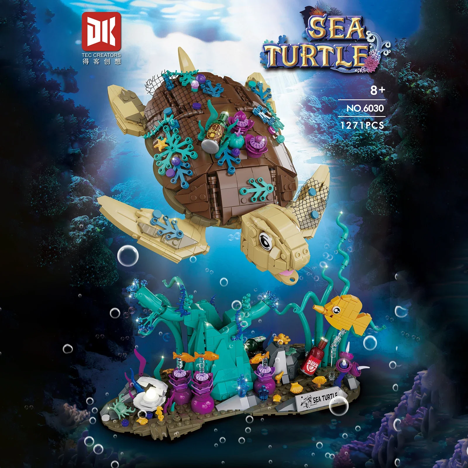 1271PCS MOC Mechanical Sea Turtle - Underwater World Building Block Coral Fish Model, Perfect Birthday/Christmas Gift for Kids
1271PCS MOC Mechanical Sea Turtle - Underwater World Building Block Coral Fish Model, Perfect Birthday/Christmas Gift for Kids