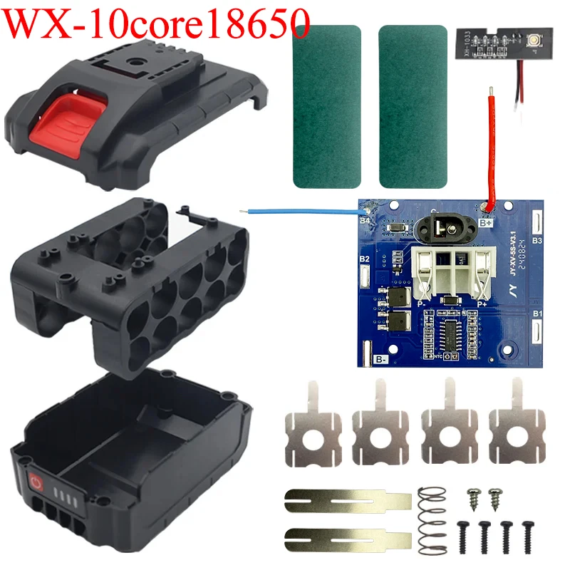 WA3550 10X18650 Корпус литий-ионного аккумулятора, печатная плата защиты от зарядки для Worx 20 В WA3551 WA3572 WA3590, корпуса
WA3550 10X18650 Корпус литий-ионного аккумулятора, печатная плата защиты от зарядки для Worx 20 В WA3551 WA3572 WA3590, корпуса