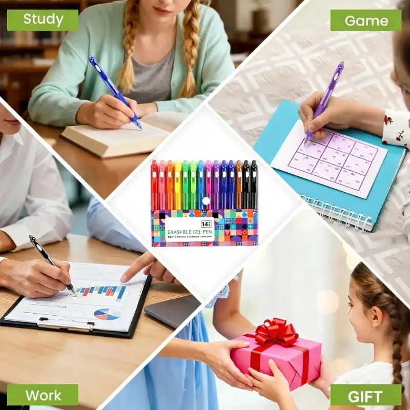 14 шт., стираемая цветная гелевая ручка, разные цвета, наконечник 0,7 мм, выдвижная гелевая ручка для заметок, ведения журнала,
14 шт., стираемая цветная гелевая ручка, разные цвета, наконечник 0,7 мм, выдвижная гелевая ручка для заметок, ведения журнала,