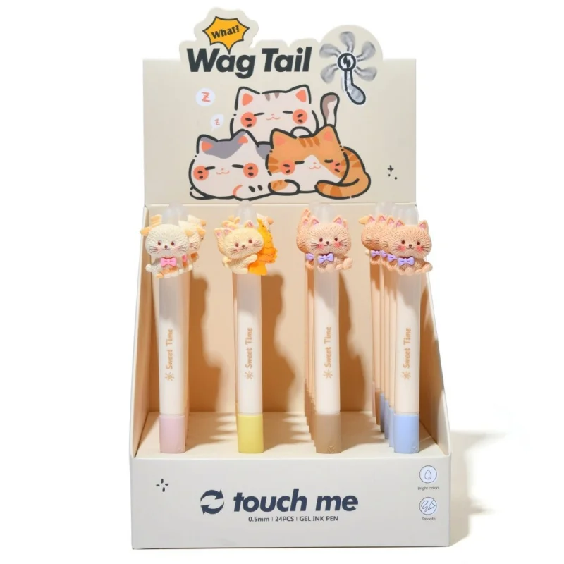 24pcs/lot Kawaii Cat Erasable Gel Pen Cute 0.5mm Blue Ink Signature Pens Promotional Gift Office School Supplies
24pcs/lot Kawaii Cat Erasable Gel Pen Cute 0.5mm Blue Ink Signature Pens Promotional Gift Office School Supplies