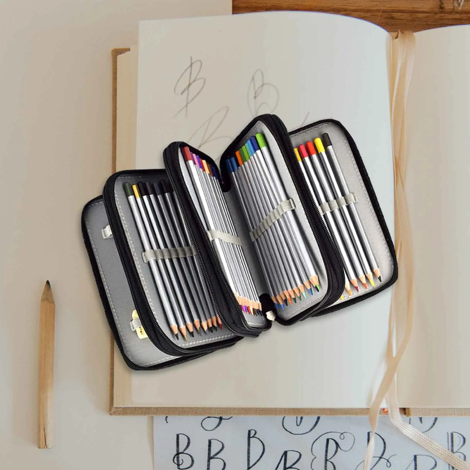 Colored Pencil Case 72 Slots Large Pen Bag For Watercolor Gel Pens Raffine Marco Pencils 4 Layers Zipper
Colored Pencil Case 72 Slots Large Pen Bag For Watercolor Gel Pens Raffine Marco Pencils 4 Layers Zipper