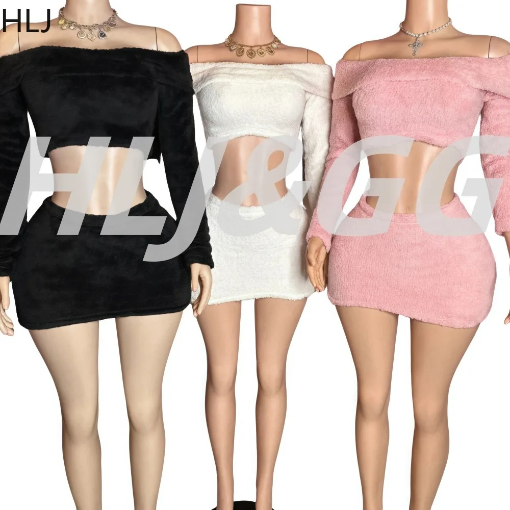 HLJ Y2k Sexy Fur Patchwork 2 Pieces Set for Woman Off Shoulder Long Sleeve Crop Tops + Bodycon Skirts Suits Hot Girl Streetwear
HLJ Y2k Sexy Fur Patchwork 2 Pieces Set for Woman Off Shoulder Long Sleeve Crop Tops + Bodycon Skirts Suits Hot Girl Streetwear