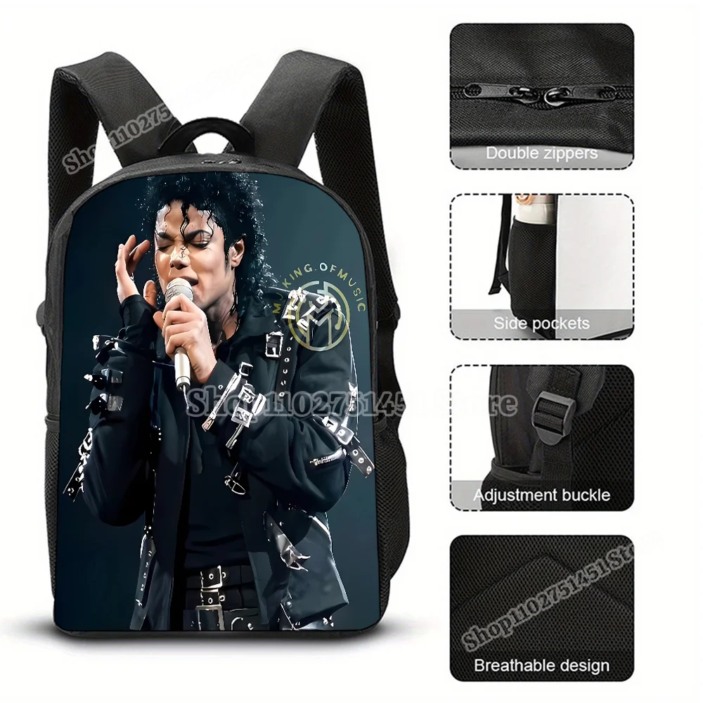 King of Pop Michael Jackson Schoolbag for Student Backpack MJ Print School Supplies Large Capacity Shoulders Bag Men Women Gift
King of Pop Michael Jackson Schoolbag for Student Backpack MJ Print School Supplies Large Capacity Shoulders Bag Men Women Gift