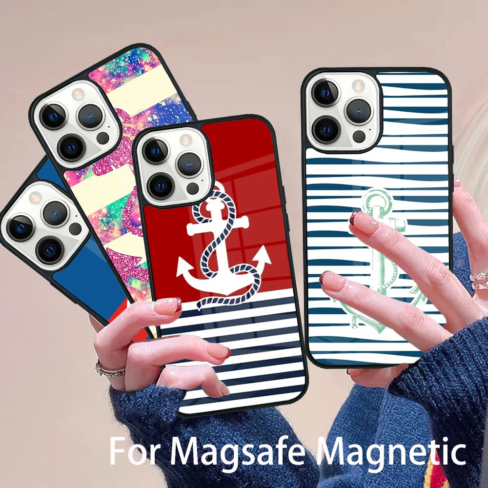 Stripes Anchor Boat Ship Phone Case Magesafe Magnetic Wireless Charge Cover For IPhone 16 11 12 13 14 15 Pro Max Plus Mini
Stripes Anchor Boat Ship Phone Case Magesafe Magnetic Wireless Charge Cover For IPhone 16 11 12 13 14 15 Pro Max Plus Mini