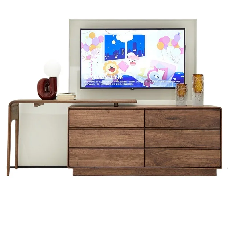 Nordic all solid wood black walnut TV side cabinet, modern simple living room furniture storage storage
Nordic all solid wood black walnut TV side cabinet, modern simple living room furniture storage storage