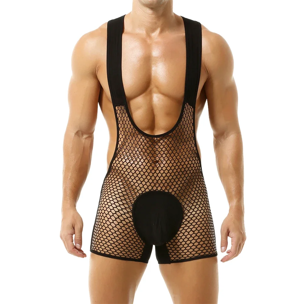 Men's Sexy One-pieces Undershirts Breathable Elastic Bodysuits Mesh Fishnet Hollow Out Jumpsuits See Through Jockstrap Leotards
Men's Sexy One-pieces Undershirts Breathable Elastic Bodysuits Mesh Fishnet Hollow Out Jumpsuits See Through Jockstrap Leotards