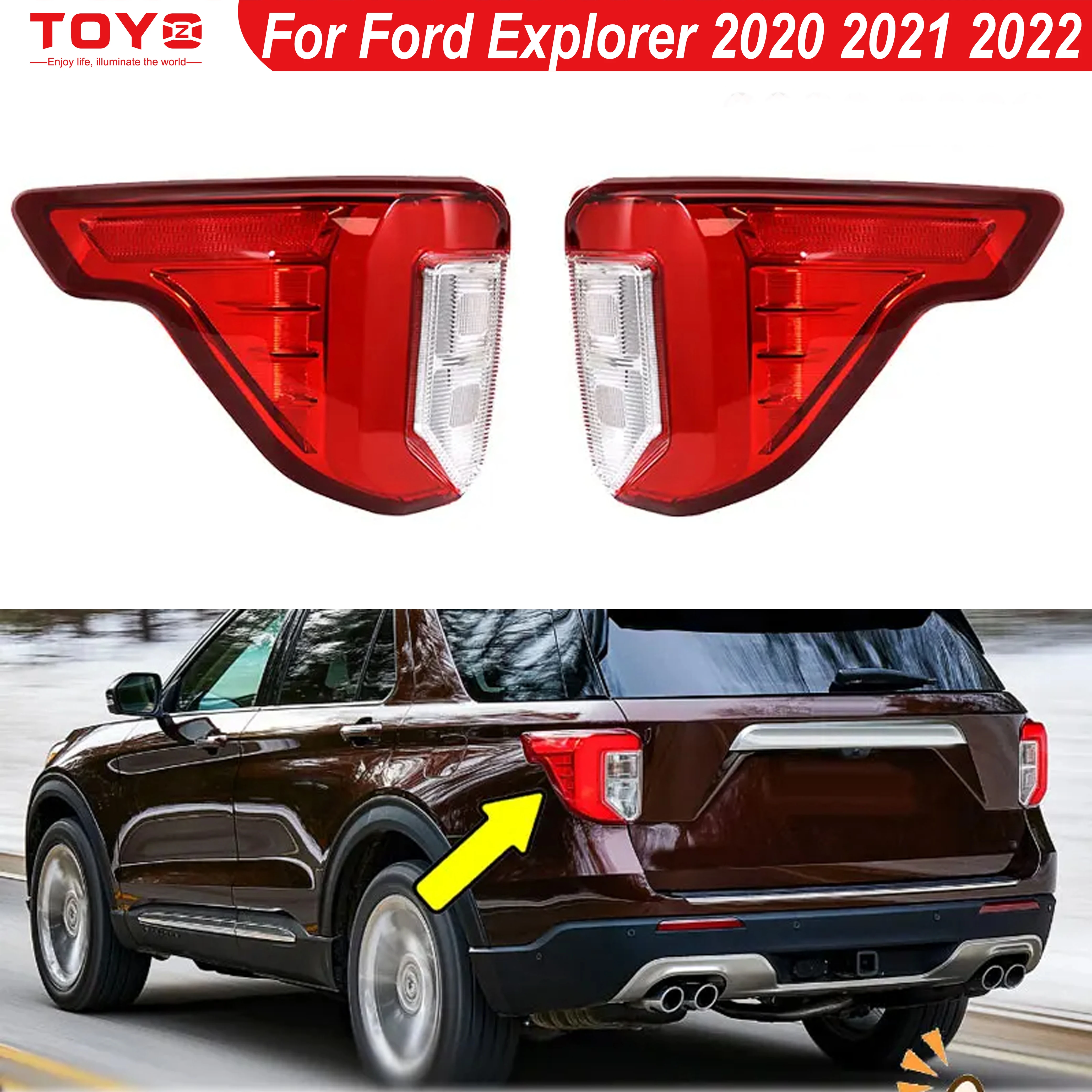 For Ford Explorer 2020 2021 2022 Car Rear Tail Light Turn Signal Light Stop Brake Fog Lamp Auto Accessories Taillight Assembly
For Ford Explorer 2020 2021 2022 Car Rear Tail Light Turn Signal Light Stop Brake Fog Lamp Auto Accessories Taillight Assembly