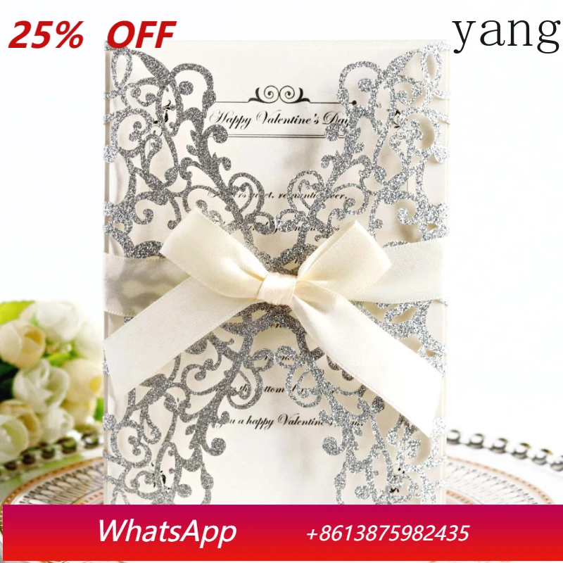 YJQ 50 pcs Wedding Invitation Greeting Card Wedding Laser Cut-out Invitation Invitation Card
YJQ 50 pcs Wedding Invitation Greeting Card Wedding Laser Cut-out Invitation Invitation Card