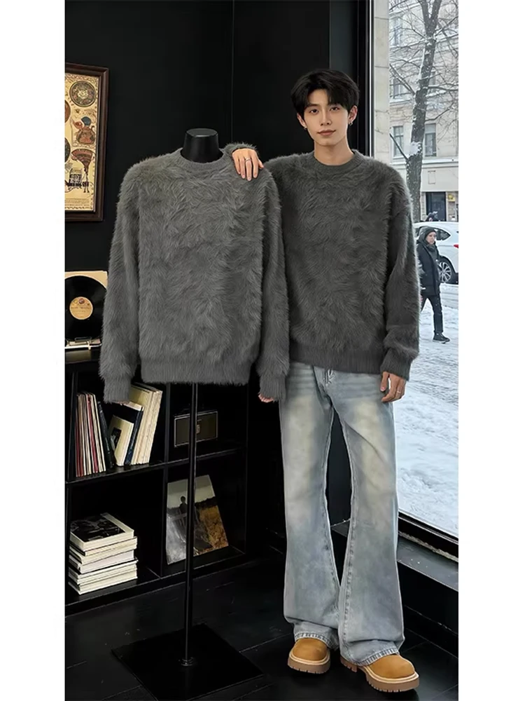 Мягкий шерстяной вязаный свитер для мужчин, осенне-зимний, повседневный, класса люкс, с круглым вырезом, в корейском стиле, из норковой велюровой пряжи, длинный, повседневный
Мягкий шерстяной вязаный свитер для мужчин, осенне-зимний, повседневный, класса люкс, с круглым вырезом, в корейском стиле, из норковой велюровой пряжи, длинный, повседневный
