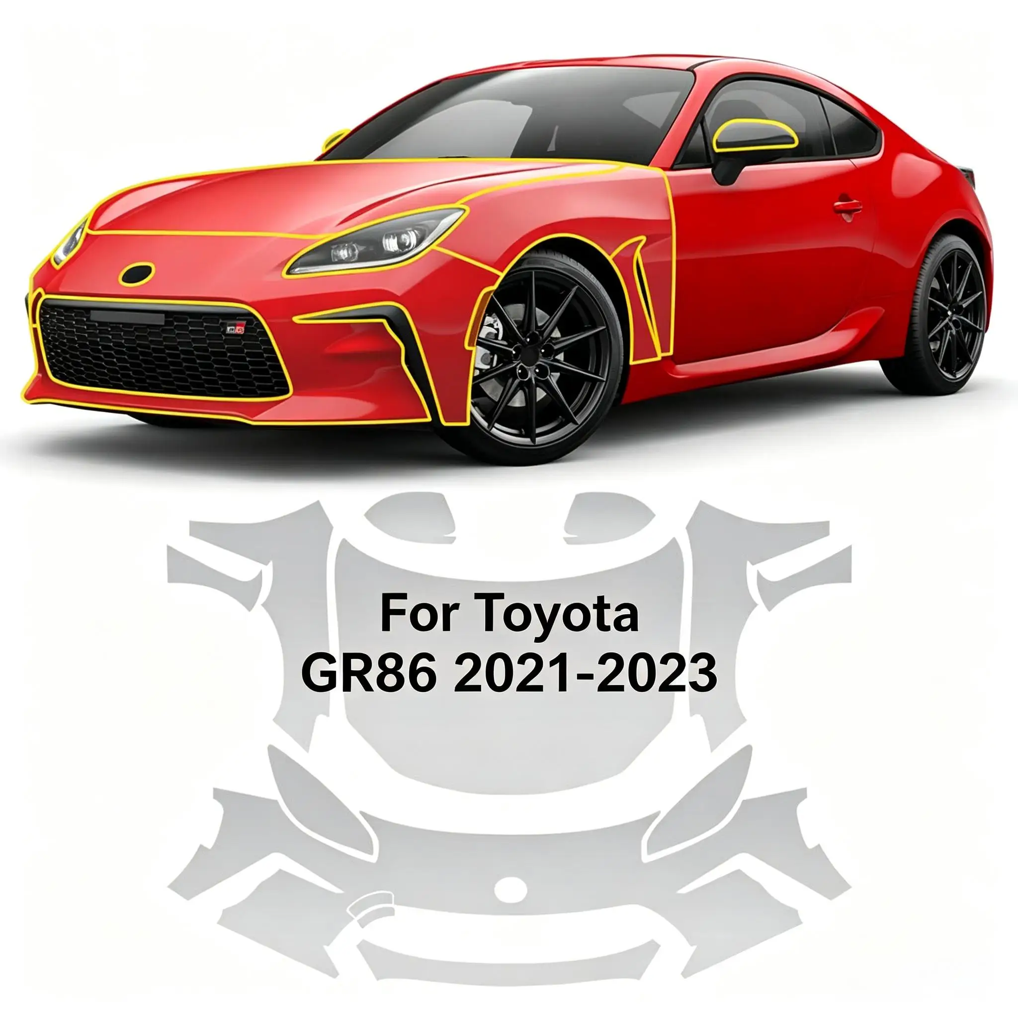 For Toyota GR86 2021-2023 TPU Bumper Hood Pre-cut PPF Kit Clear Paint Protective Film Custom Anti Scratch Self Healing Shield
For Toyota GR86 2021-2023 TPU Bumper Hood Pre-cut PPF Kit Clear Paint Protective Film Custom Anti Scratch Self Healing Shield