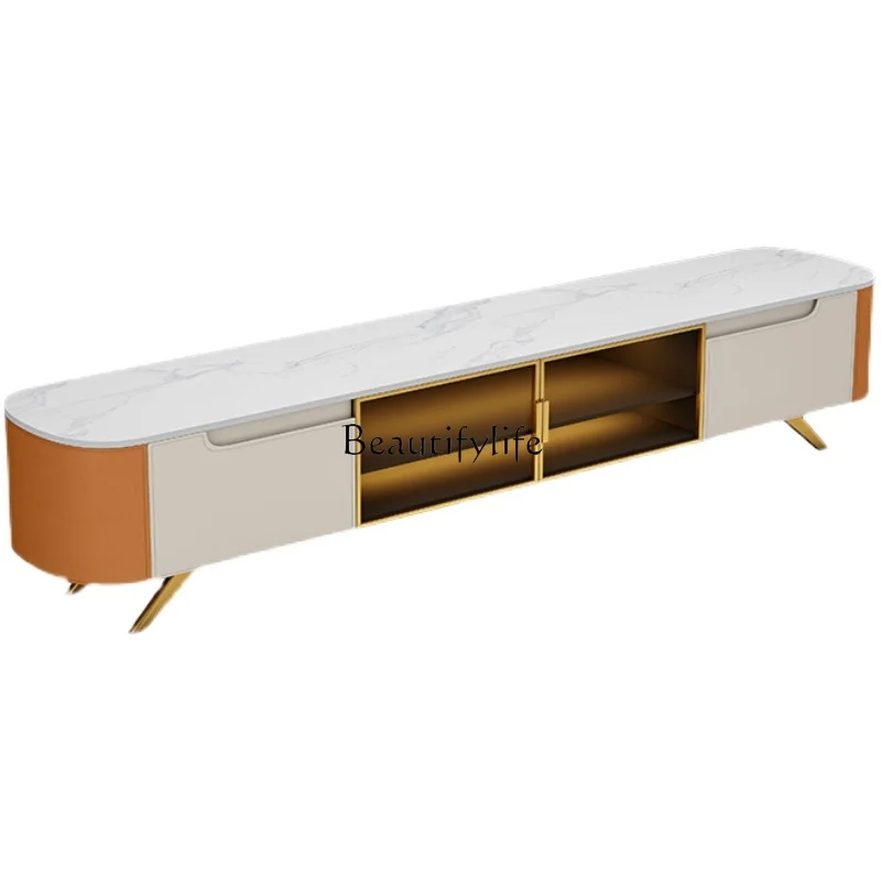 Italian light luxury modern simple rock slab saddle leather living room small apartment TV cabinet
Italian light luxury modern simple rock slab saddle leather living room small apartment TV cabinet