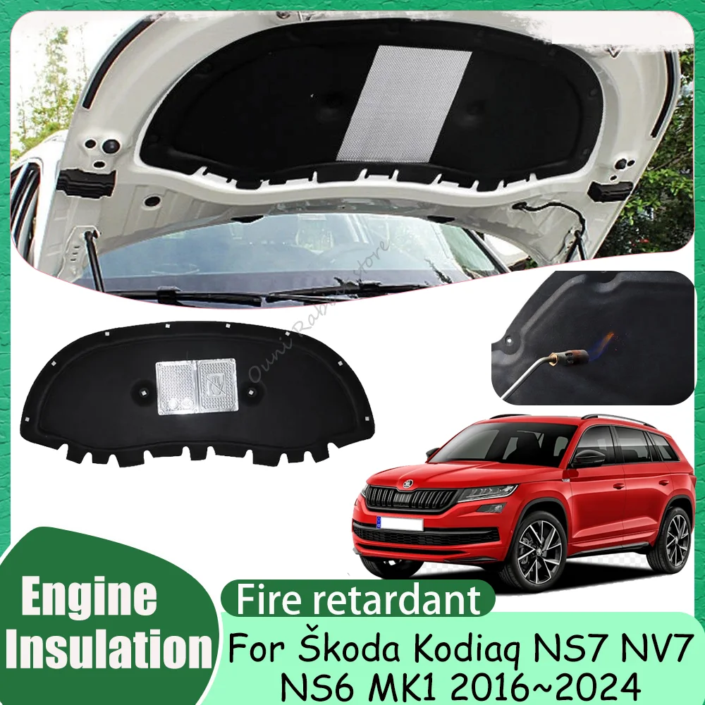 For Škoda Kodiaq NS7 NV7 NS6 2016~2024 2022 2023Car Hood Engine Trunk lining Thermal Insulated Cotton Soundproof Mat Accessorie
For Škoda Kodiaq NS7 NV7 NS6 2016~2024 2022 2023Car Hood Engine Trunk lining Thermal Insulated Cotton Soundproof Mat Accessorie