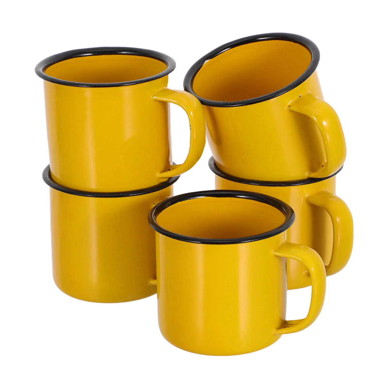 5pcs Yellow Enamel Mug 150ml Vintage Enamel Camping Mugs Camping And Picnic Enamel Cups Suitable For Picnic Camping Fishing
5pcs Yellow Enamel Mug 150ml Vintage Enamel Camping Mugs Camping And Picnic Enamel Cups Suitable For Picnic Camping Fishing