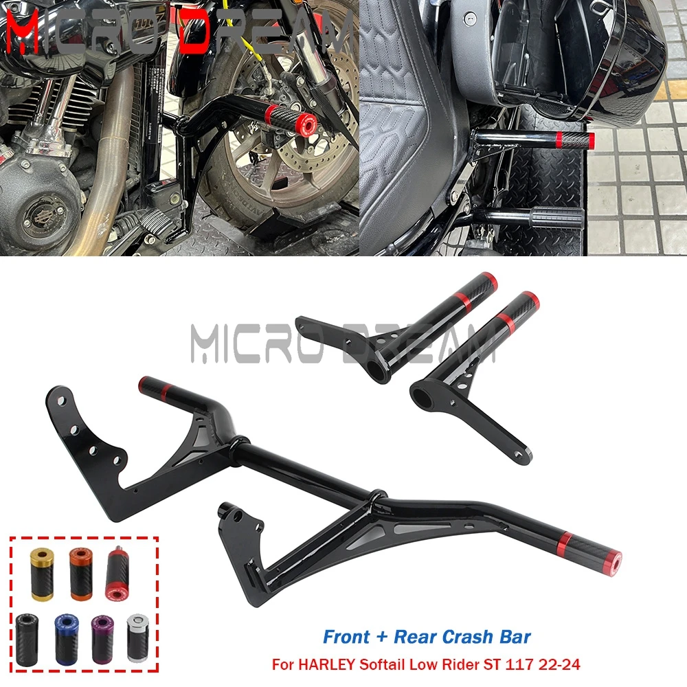 Motorcycle Front Engine Guard Bar Rear Saddlebag Guard Crash Bars Sliders For Harley Lowrider ST FXLRST Low Rider ST 2022-2024
Motorcycle Front Engine Guard Bar Rear Saddlebag Guard Crash Bars Sliders For Harley Lowrider ST FXLRST Low Rider ST 2022-2024
