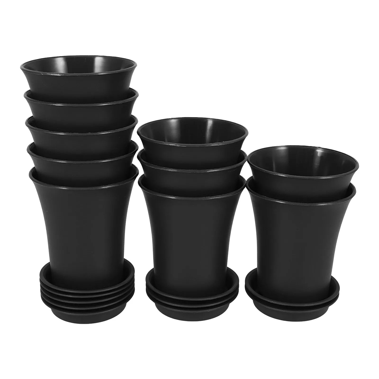 10 Pcs Succulent Pots Black Plastic Flowerpots for Plants Large Indoor Planters Medium Drainage Holes Trays Garden Container
10 Pcs Succulent Pots Black Plastic Flowerpots for Plants Large Indoor Planters Medium Drainage Holes Trays Garden Container