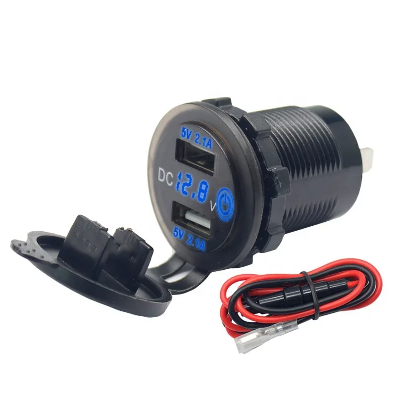 12V 24V DC 4.2A Multifunction Car On-Off Blue LED Rocker Switch Panel Voltmeter Gauge & Dual USB Charger Socket
12V 24V DC 4.2A Multifunction Car On-Off Blue LED Rocker Switch Panel Voltmeter Gauge & Dual USB Charger Socket