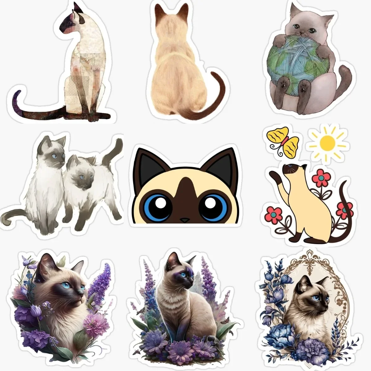 Creative Cute Siamese Cat Pets Waterproof Stickers for Decorate Car Bicycle Wall Room Table Motorcycle Off-road Helmet Camper
Creative Cute Siamese Cat Pets Waterproof Stickers for Decorate Car Bicycle Wall Room Table Motorcycle Off-road Helmet Camper