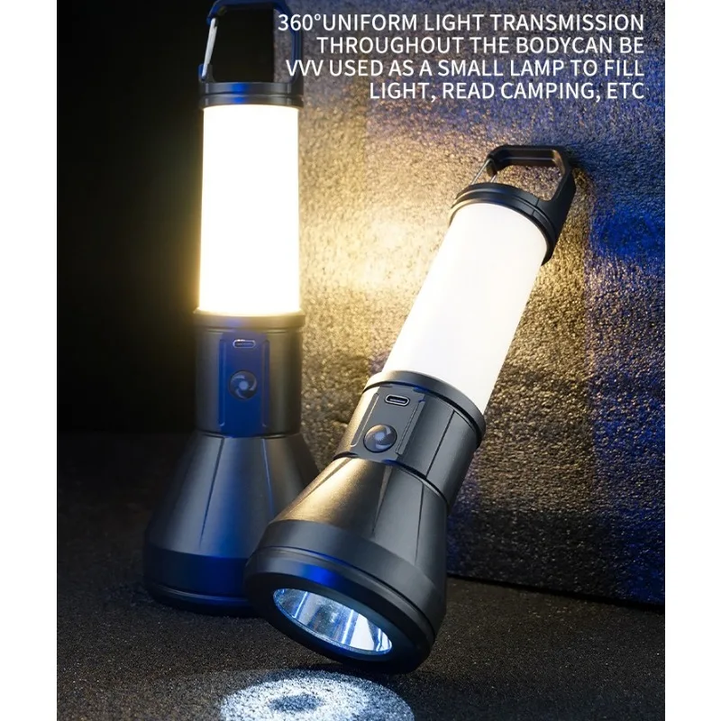 360° Ambient Dual Light Camping Flashlight Type C Fast Charge 4 Mode Adjustable IPX4 Waterproof Long Distance Spotlight Lantern
360° Ambient Dual Light Camping Flashlight Type C Fast Charge 4 Mode Adjustable IPX4 Waterproof Long Distance Spotlight Lantern