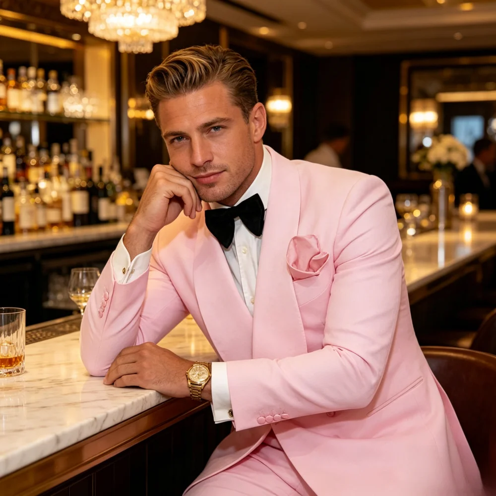 Italian Design Customizable Men's Wedding Terno with Rose Jacket Smoking Suit 2-Piece Set (Coat + Pants)
Italian Design Customizable Men's Wedding Terno with Rose Jacket Smoking Suit 2-Piece Set (Coat + Pants)