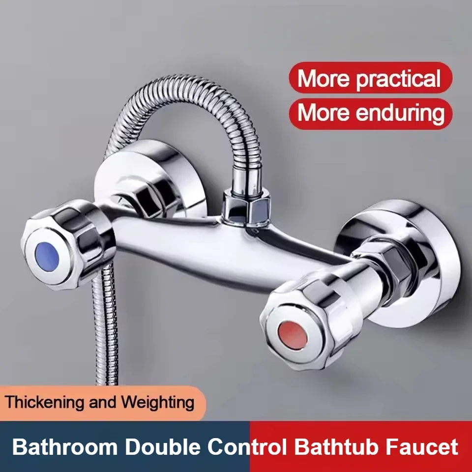 Brass Hot and Cold Mixer Tap Double Handle Bathtub Faucet Wall Mounted Bathroom Mixier Valve Double Control Shower Faucets
Brass Hot and Cold Mixer Tap Double Handle Bathtub Faucet Wall Mounted Bathroom Mixier Valve Double Control Shower Faucets