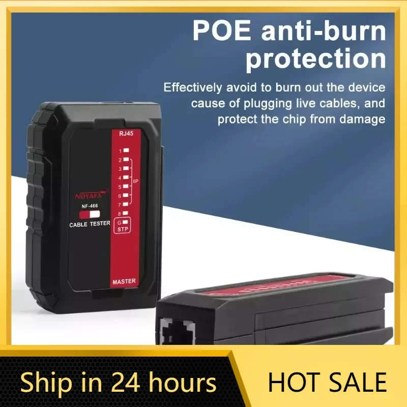 NOYAFA NF-466 Network Cable Tester POE Wire Checker Launcher Receiver UTP STP RJ45 Cable Continuity Tester Wire Testing Tool
NOYAFA NF-466 Network Cable Tester POE Wire Checker Launcher Receiver UTP STP RJ45 Cable Continuity Tester Wire Testing Tool