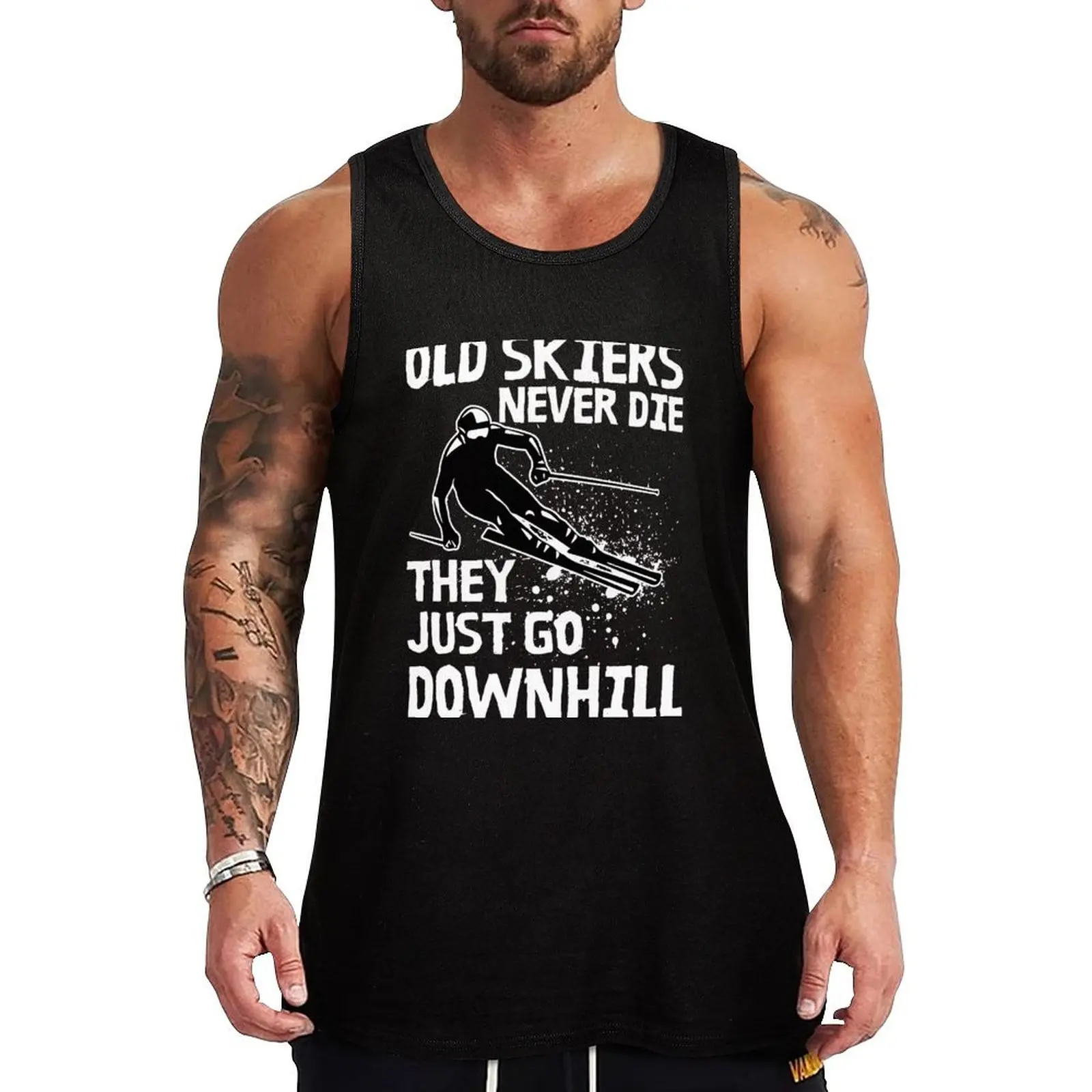Old Skiers Never Die They Just Go Downhill Tank Top Men's fitness t-shirt tops Vest male Gym wear
Old Skiers Never Die They Just Go Downhill Tank Top Men's fitness t-shirt tops Vest male Gym wear