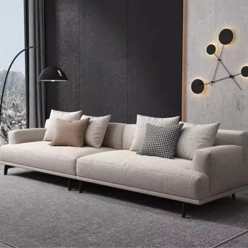 Modern simple living room sofa, Italian minimalist and quiet wind cotton and linen straight row light luxury
Modern simple living room sofa, Italian minimalist and quiet wind cotton and linen straight row light luxury