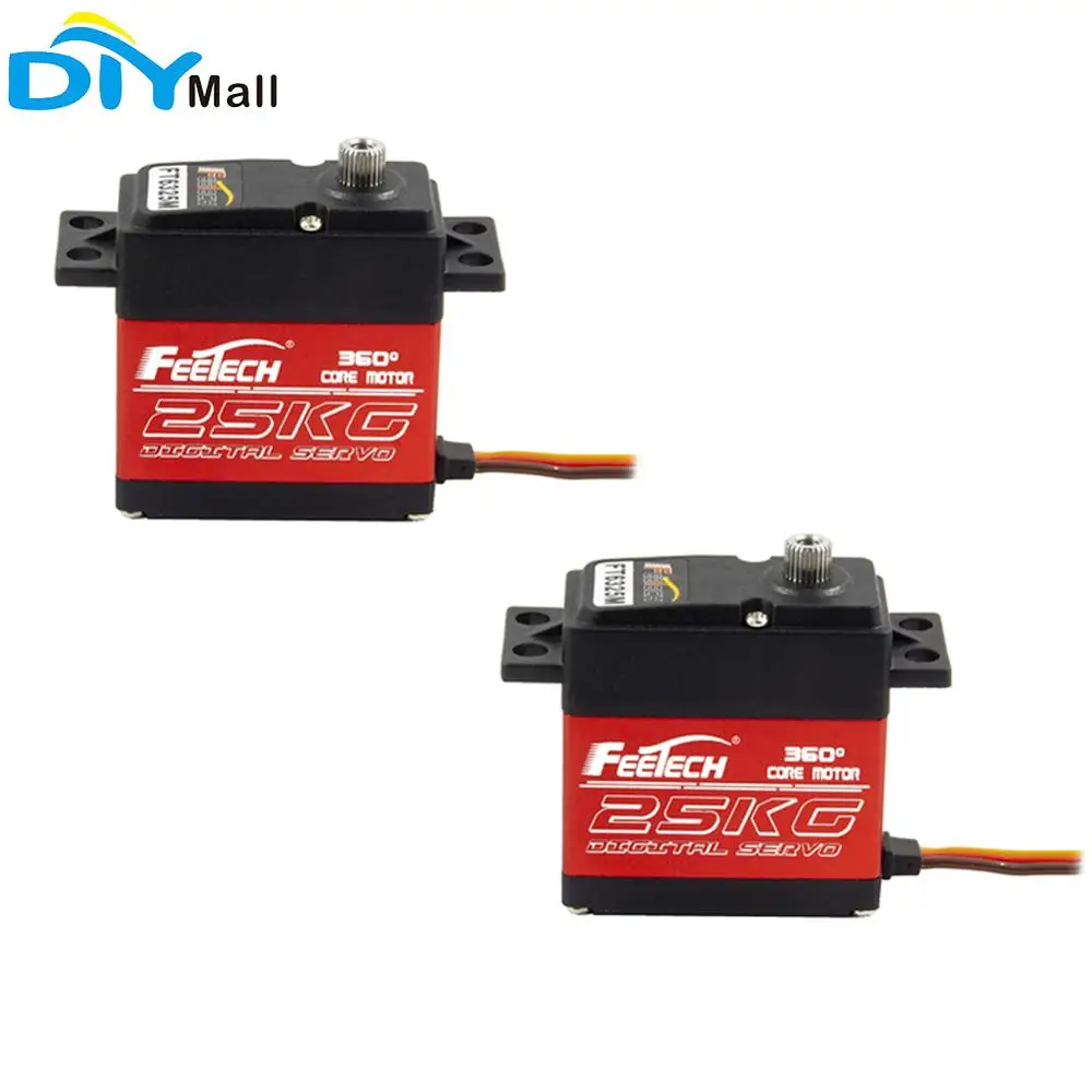 Feetech 2 шт. 7,4 В 25 кг FT6325M 360 градусов цифровой серводвигатель красный алюминиевый сплав шестерня сервопривод с металлическим рычагом
Feetech 2 шт. 7,4 В 25 кг FT6325M 360 градусов цифровой серводвигатель красный алюминиевый сплав шестерня сервопривод с металлическим рычагом