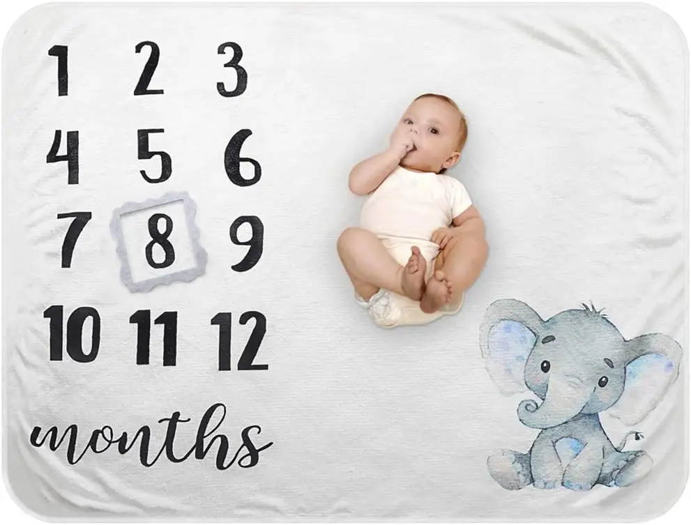 Organic Plush Fleece Baby Milestone Blanket with Frame for Newborn Photography, Large 47x40 Inches
Organic Plush Fleece Baby Milestone Blanket with Frame for Newborn Photography, Large 47x40 Inches