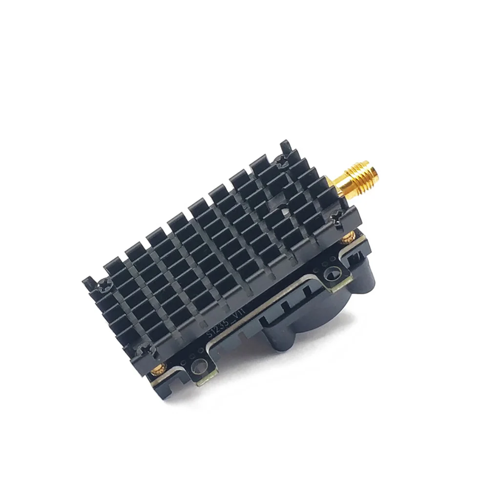 2W 2000mW 5.8G 48CH FPV Transmitter Drone VTX with Cooling Fan RP-SMA Male Antenna for Fixed-wing Airplanes
2W 2000mW 5.8G 48CH FPV Transmitter Drone VTX with Cooling Fan RP-SMA Male Antenna for Fixed-wing Airplanes
