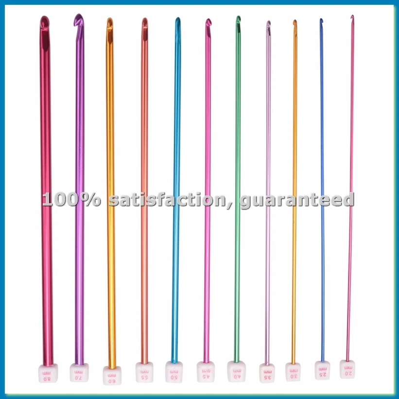 Набор из 11 разноцветных алюминиевых тунисских афганских крючков для вязания, 27 см, 2-8 мм - A07G
Набор из 11 разноцветных алюминиевых тунисских афганских крючков для вязания, 27 см, 2-8 мм - A07G