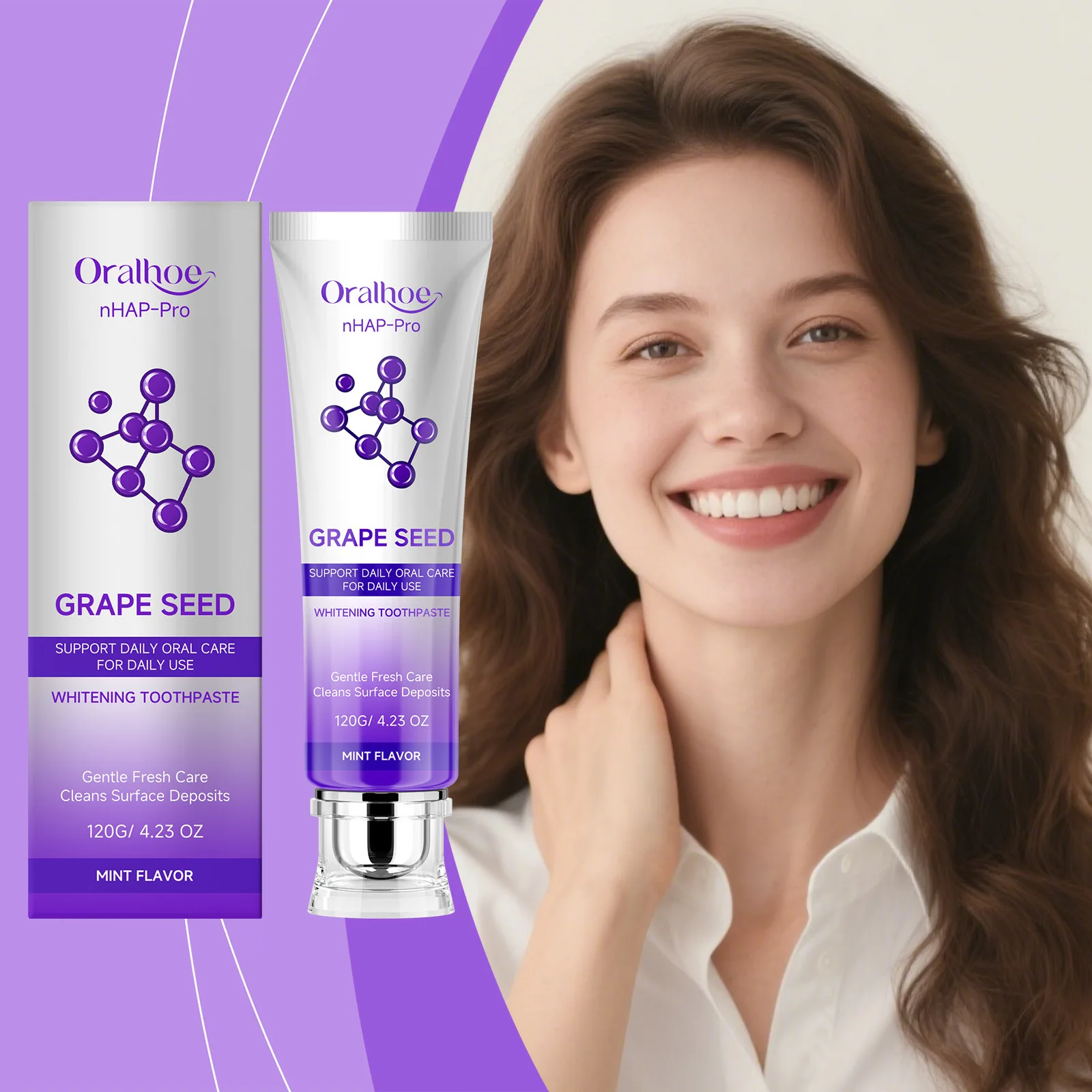 Grape Seed Whitening Toothpaste Gentle Cleaning Surface Deposits Fresh Breath Long-Lasting Mint Stain Removal Daily Oral Care
Grape Seed Whitening Toothpaste Gentle Cleaning Surface Deposits Fresh Breath Long-Lasting Mint Stain Removal Daily Oral Care
