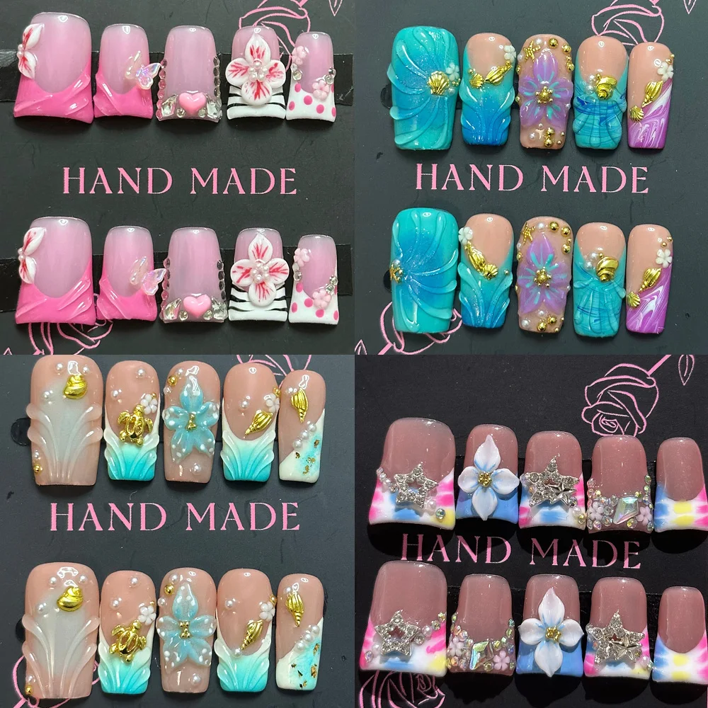 Occidental Retro Style Cool Bowknot Flower Metal Ball Duckbill Fake Nail Shell Love Diamond Crown Press-On Nails Party Stickers
Occidental Retro Style Cool Bowknot Flower Metal Ball Duckbill Fake Nail Shell Love Diamond Crown Press-On Nails Party Stickers