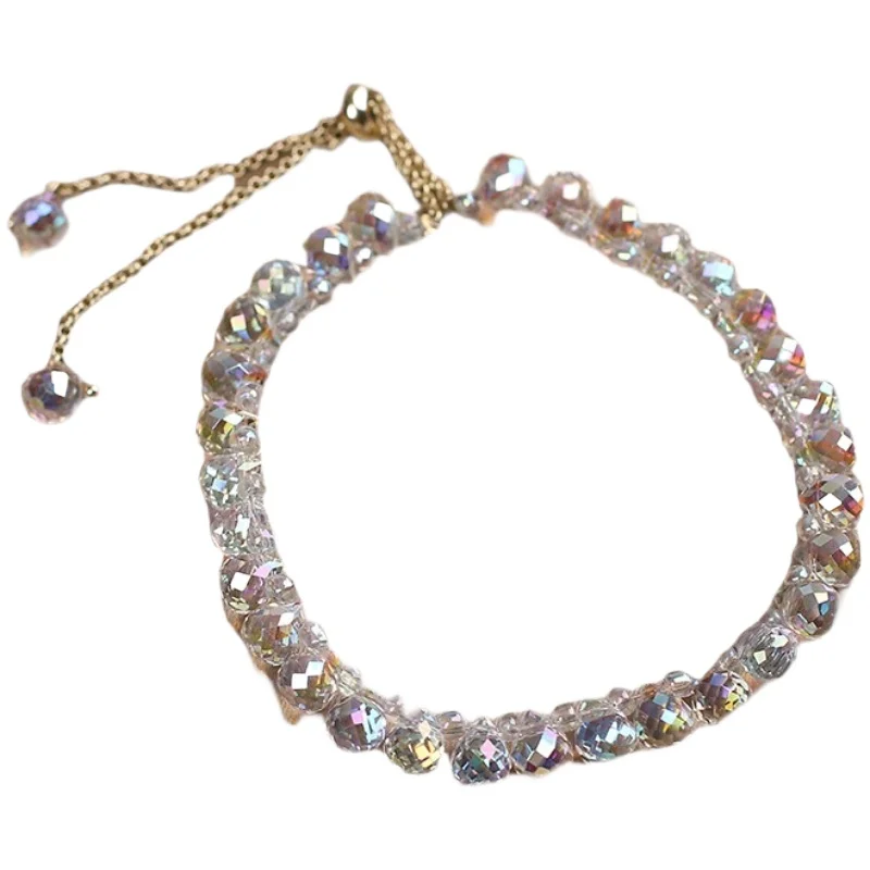 Light luxury transparent crystal anklet women's shiny bead girlfriend gift foot chain
Light luxury transparent crystal anklet women's shiny bead girlfriend gift foot chain