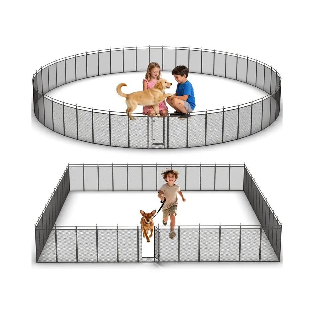 Playpen with Safety Mesh, 40 Height 48 Panels Metal Dog Fence Indoor Outdoor, Portable Dog Kennel for Camping, Yard amp RV Blac
Playpen with Safety Mesh, 40 Height 48 Panels Metal Dog Fence Indoor Outdoor, Portable Dog Kennel for Camping, Yard amp RV Blac