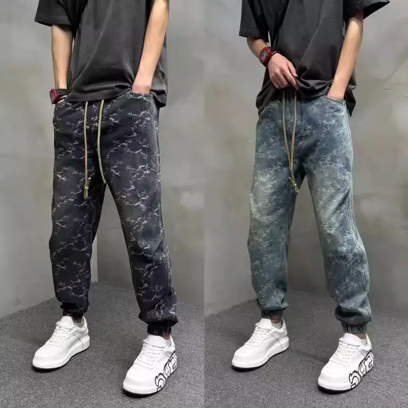 Trendy Blue Embroidered Loose Dad Jeans Men's Spring New Style Harem Pants Casual Fashion Loose Fit Jeans Youth Popular
Trendy Blue Embroidered Loose Dad Jeans Men's Spring New Style Harem Pants Casual Fashion Loose Fit Jeans Youth Popular