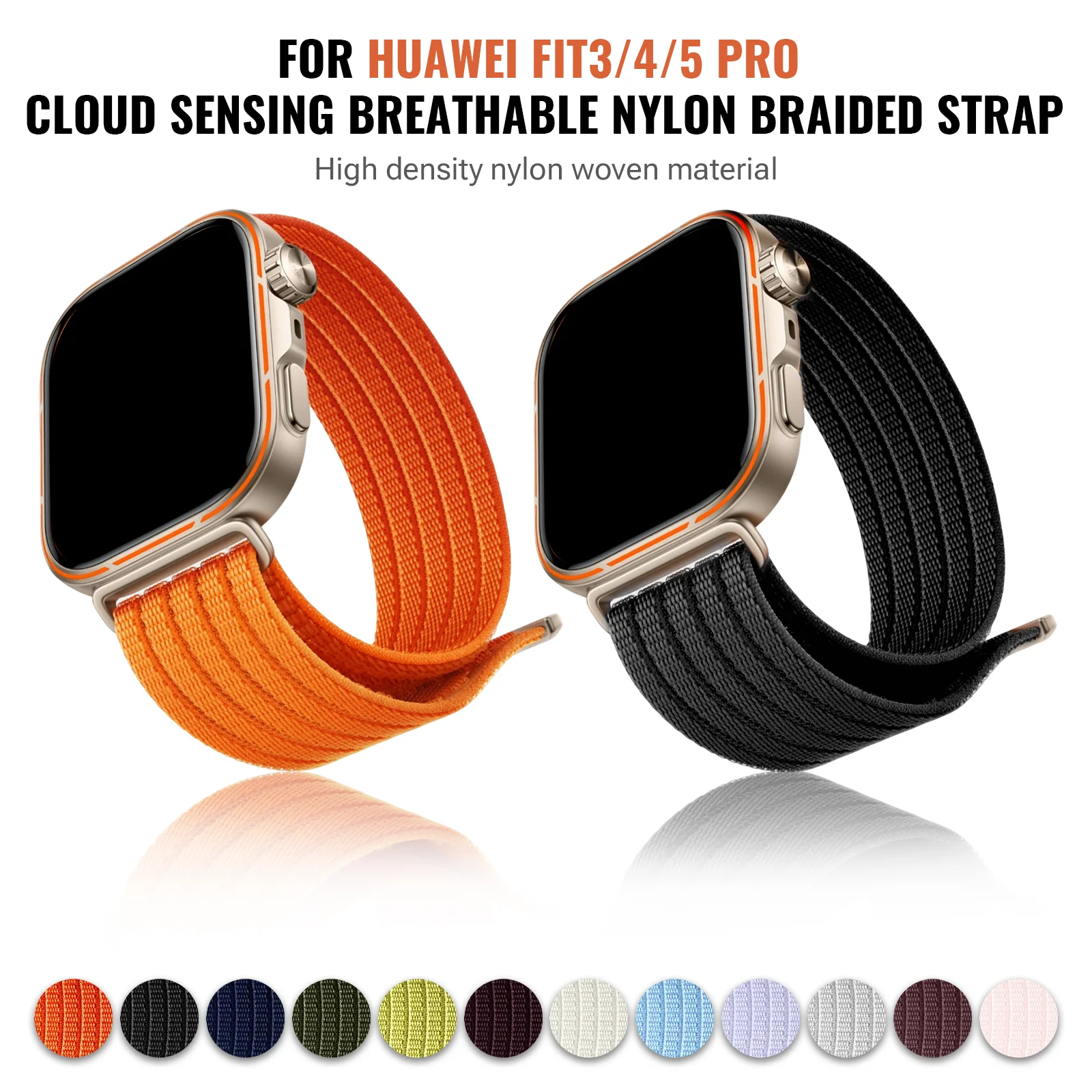 Nylon woven strap, suitable for Huawei Fit 3/4/4 Pro/5/5 Pro Cloud Comfort Breathable Nylon Loop Strap, for sports and breathabi
Nylon woven strap, suitable for Huawei Fit 3/4/4 Pro/5/5 Pro Cloud Comfort Breathable Nylon Loop Strap, for sports and breathabi
