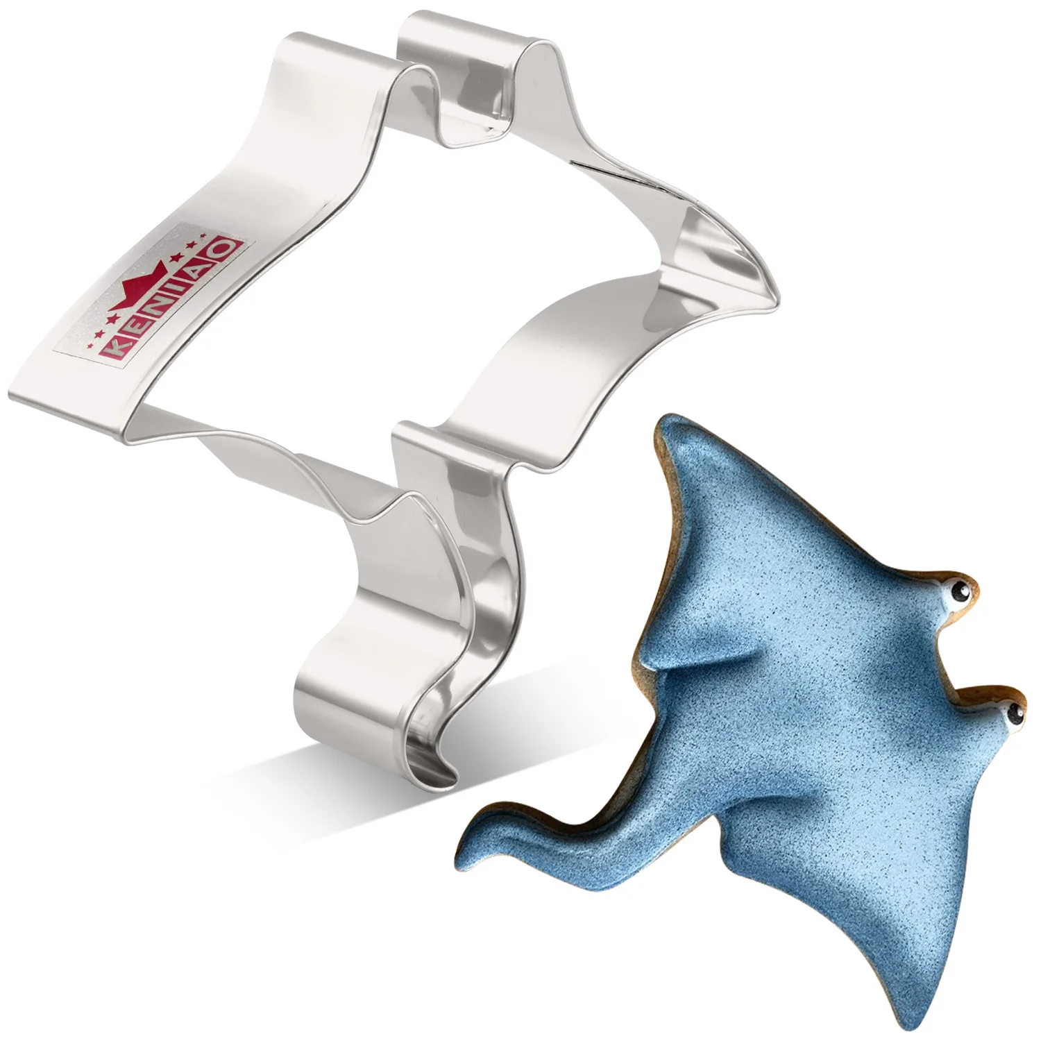 KENIAO Ocean Creatures Manta Cookie Cutter - 11.4 cm - Under the Sea Biscuit Fondant Sandwich Bread Mold -Stainless Steel
KENIAO Ocean Creatures Manta Cookie Cutter - 11.4 cm - Under the Sea Biscuit Fondant Sandwich Bread Mold -Stainless Steel