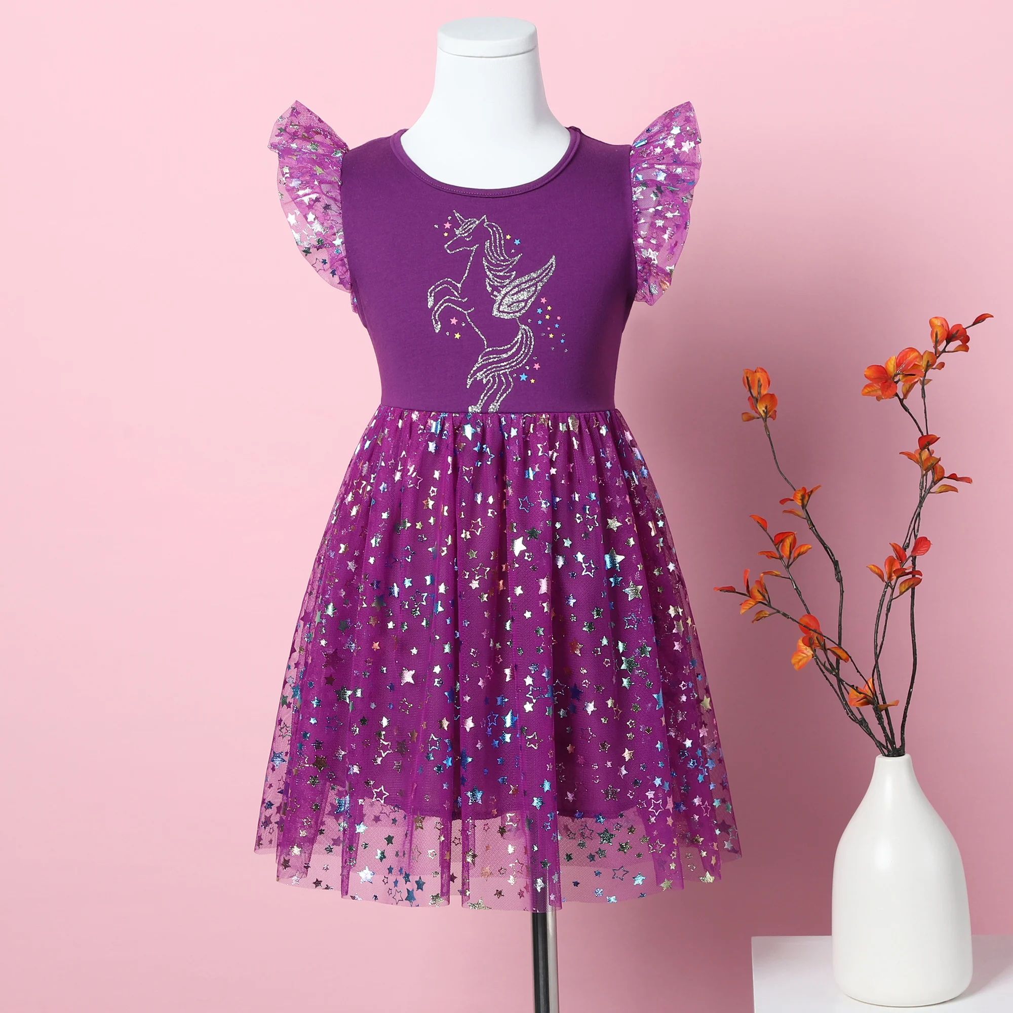 Girls Summer New Sleeveless Unicorn Embroidered Mesh Spliced Cotton Festival Party Dress SH1709
Girls Summer New Sleeveless Unicorn Embroidered Mesh Spliced Cotton Festival Party Dress SH1709