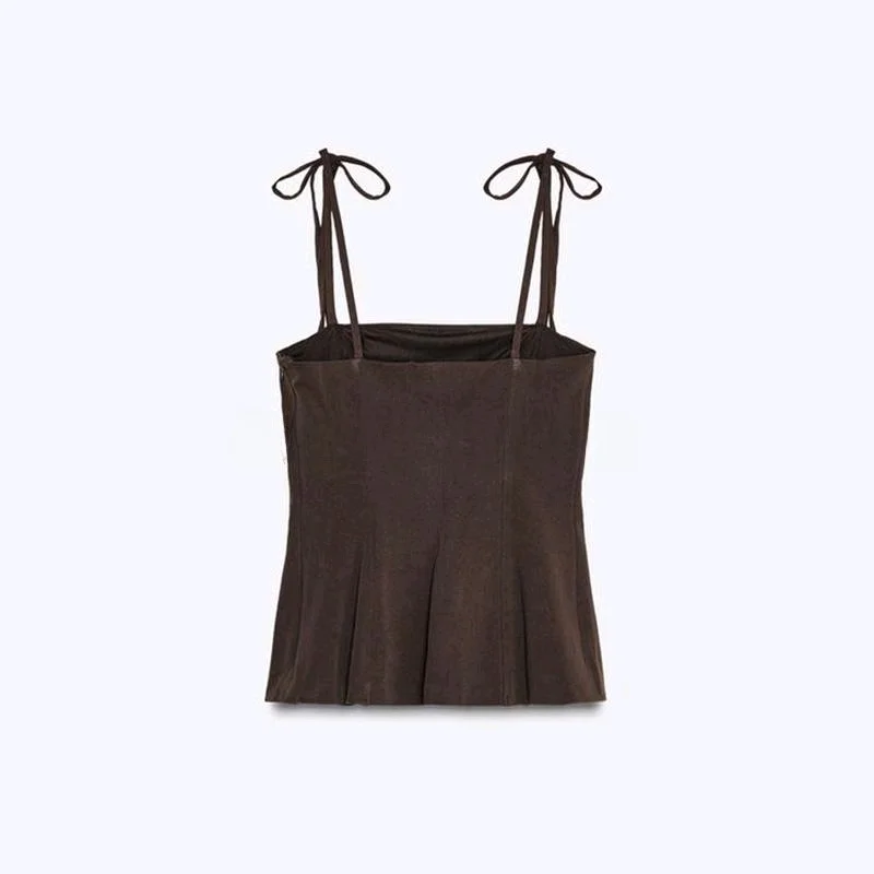Spring New Arrival Women's Design Sense Knot Decorated Elastic Strap Vest Top Commute Sle Slim Fit Polyester Fiber
Spring New Arrival Women's Design Sense Knot Decorated Elastic Strap Vest Top Commute Sle Slim Fit Polyester Fiber