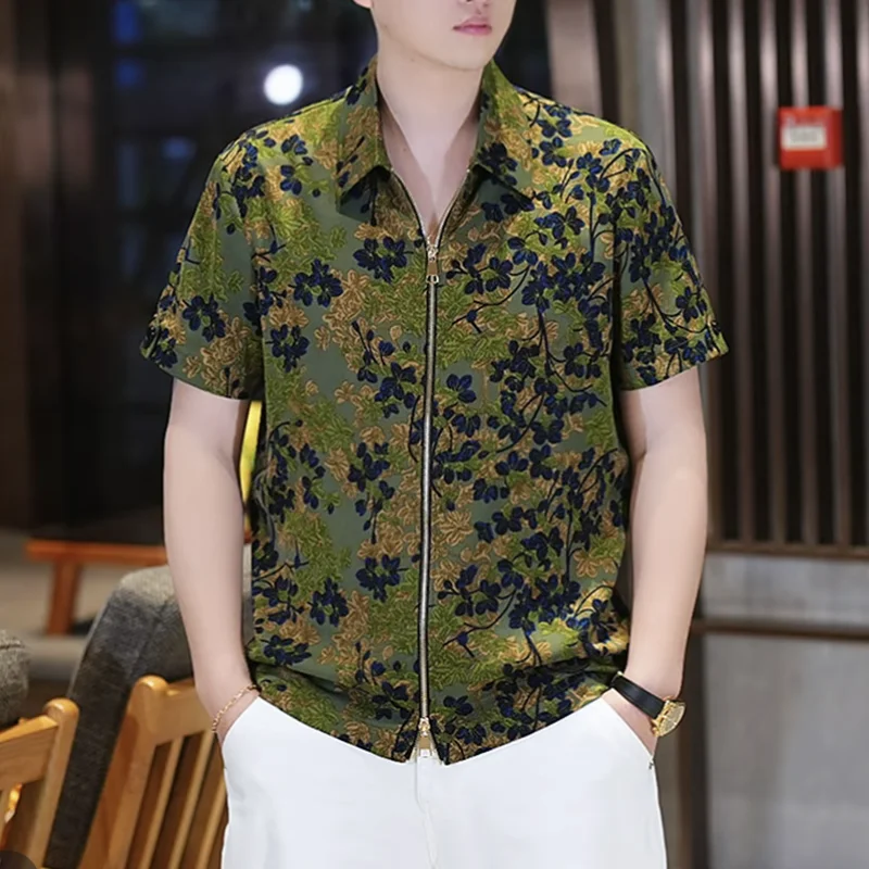 2026 Summer Men's Fashion Casual Ice Silk Short-Sleeved Zip Pullover Shirt
2026 Summer Men's Fashion Casual Ice Silk Short-Sleeved Zip Pullover Shirt