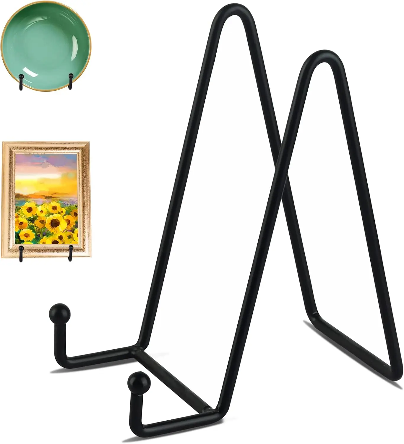 3 Pack 6 Inch Black Metal Display Stands for Plates, Pictures, Books, and Art
3 Pack 6 Inch Black Metal Display Stands for Plates, Pictures, Books, and Art