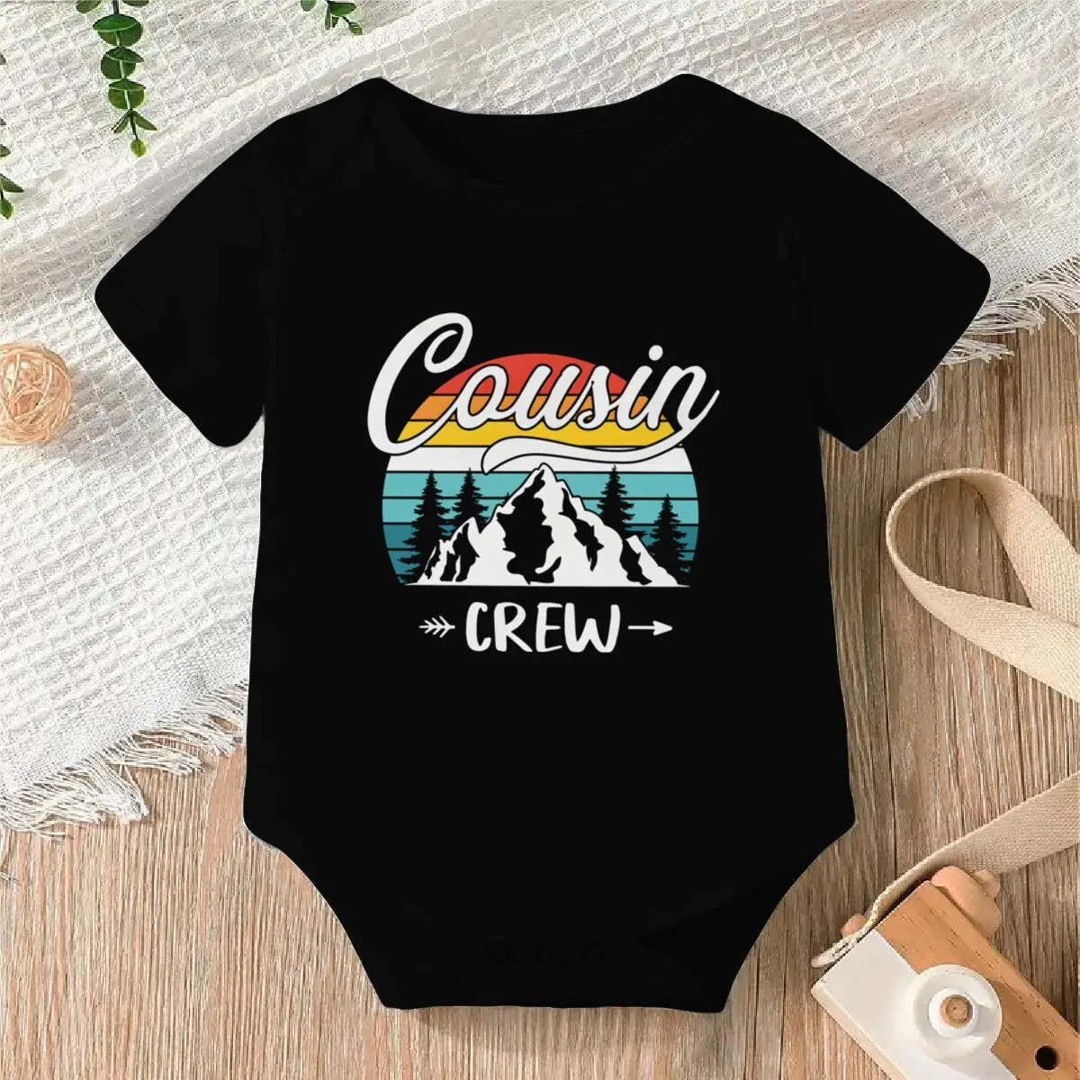 Cousin Crew Baby Onesie Retro Mountain Tree Print Newborn Romper Short Sleeve Infant Bodysuit Family Matching Outfit
Cousin Crew Baby Onesie Retro Mountain Tree Print Newborn Romper Short Sleeve Infant Bodysuit Family Matching Outfit