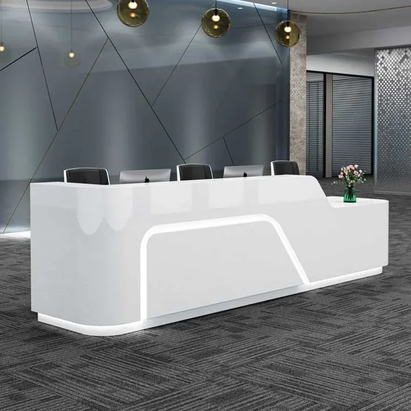Modern Office Reception Desk Beauty White Counter Front Salon Standing Reception Desk Cash Mostrador Recepcion Shop Furniture
Modern Office Reception Desk Beauty White Counter Front Salon Standing Reception Desk Cash Mostrador Recepcion Shop Furniture