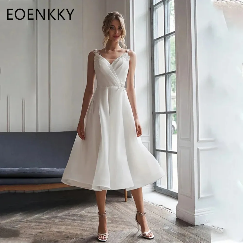 Simple White Sheer Wedding Party Dress With Spaghetti Strap A-Line V-Neck Vestidos De Fiesta Akle Length Graduation Evening Gown
Simple White Sheer Wedding Party Dress With Spaghetti Strap A-Line V-Neck Vestidos De Fiesta Akle Length Graduation Evening Gown