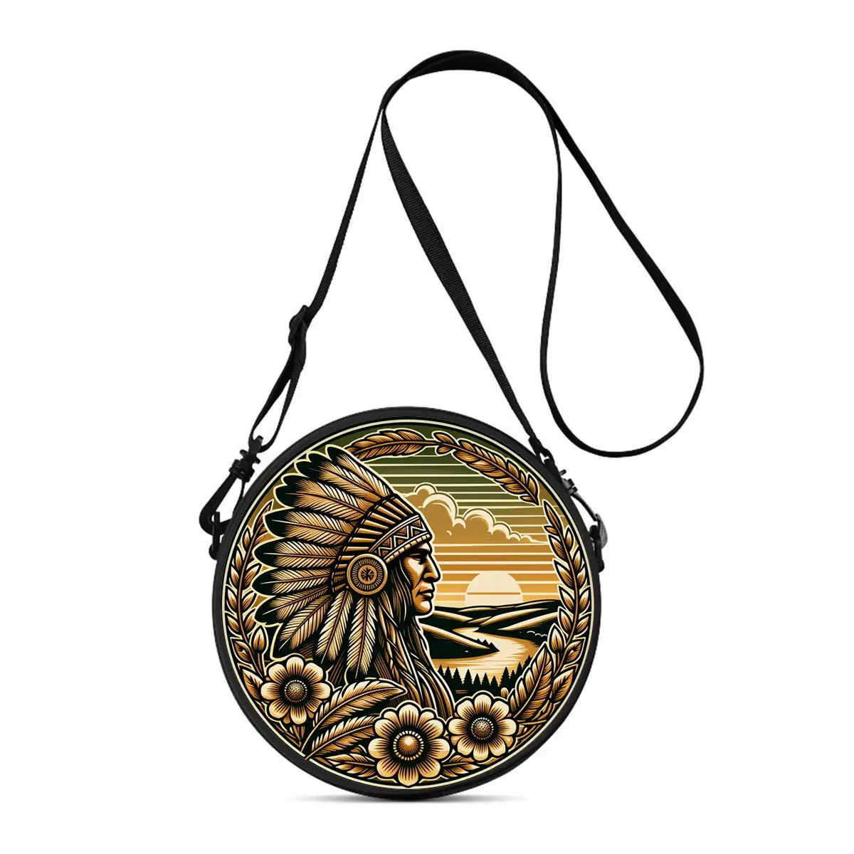 Boho Tribal Relief Round Shoulder Bag Casual Messenger Bag Daily Adjustable Strap Crossbody Bag for Woman Best Gifts 2D Flat
Boho Tribal Relief Round Shoulder Bag Casual Messenger Bag Daily Adjustable Strap Crossbody Bag for Woman Best Gifts 2D Flat